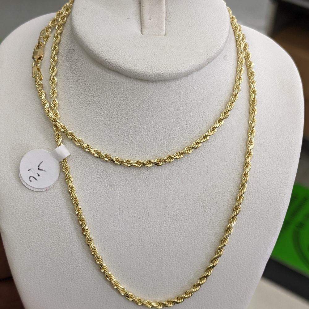 10kt Real Gold Rope Chain - Picture 5 of 8